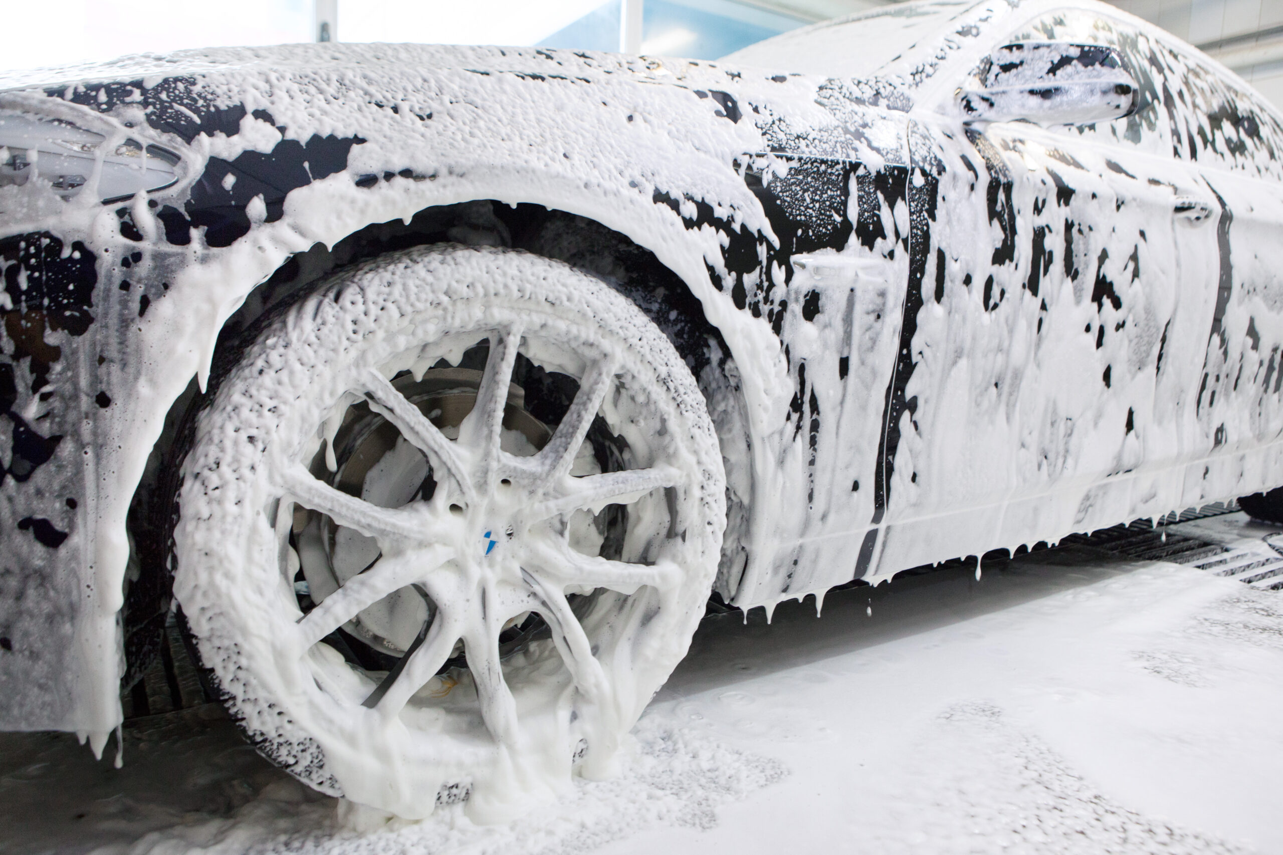 Car getting washed