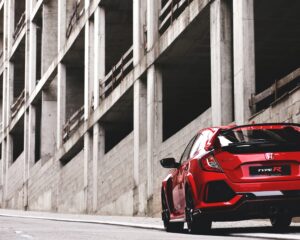 Red honda civic type R 